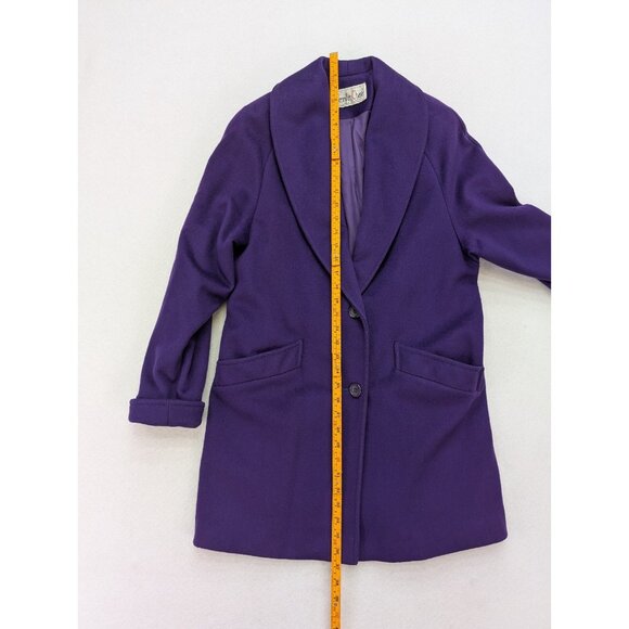 Jennifer Chase Vintage Women's Coat Size Small Purple 100% Wool - Picture 8 of 16